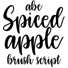 Spiced apple brush script font