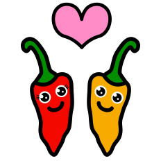 Cute Hot Pepper Couple