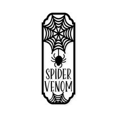Spider Venom Potion Candle Wrap or Stencil