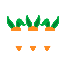 Split Monogram Carrot SVG | Easter Bunny SVG | Easter SVG
