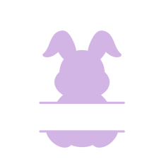 Split Monogram Easter Bunny SVG | Cute Easter SVG
