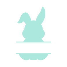 Split Monogram Easter Bunny SVG | Cute Easter SVG