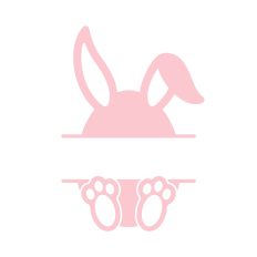 Split Monogram Easter Egg SVG | Easter Bunny SVG | Easter SVG