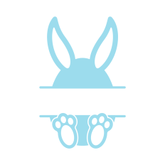 Split Monogram Easter Egg SVG | Easter Bunny SVG | Easter SVG