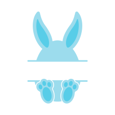 Split Monogram Easter Egg SVG | Easter Bunny SVG | Easter SVG
