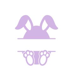 Split Monogram Easter Egg SVG | Easter Bunny SVG | Easter SVG