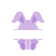 Split Monogram Easter Egg SVG | Easter Bunny SVG | Easter SVG