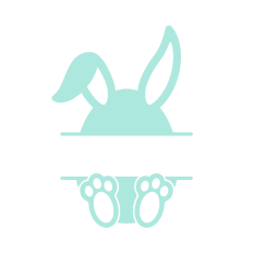 Split Monogram Easter Egg SVG | Easter Bunny SVG | Easter SVG