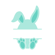Split Monogram Easter Egg SVG | Easter Bunny SVG | Easter SVG