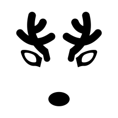 Split Monogram Reindeer SVG | Christmas SVG