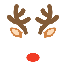 Split Monogram Reindeer SVG | Christmas Clipart