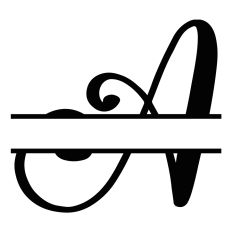 Split Monogram Letter A