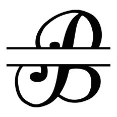 Split Monogram Letter B