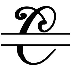 Split Monogram Letter C