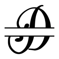 Split Monogram Letter D