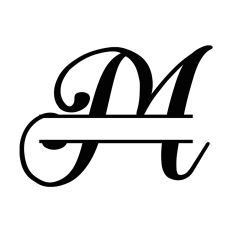 Split Monogram Letter M