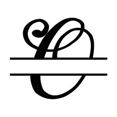 Split Monogram Letter O