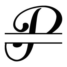 Split Monogram Letter P