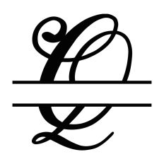 Split Monogram Letter Q