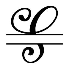 Split Monogram Letter S