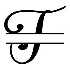 Split Monogram Letter T