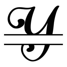 Split Monogram Letter Y