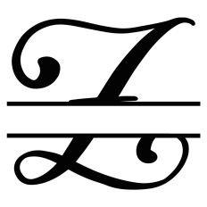 Split Monogram Letter Z