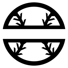 Split Baseball Monogram