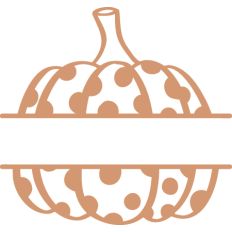 Split Dotted Pumpkin Frame