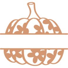 Split Floral Pumpkin Frame