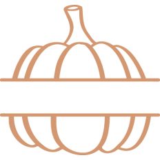 Split Pumpkin Outline Frame