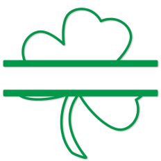 Split Shamrock Outline, Personalize for St. Patrick's Day