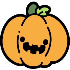 cute funny spooky pumpkin