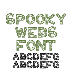Spooky Webs Font, Halloween Font