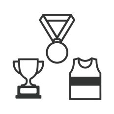 Sports Icons – Line Cut File with Name Space