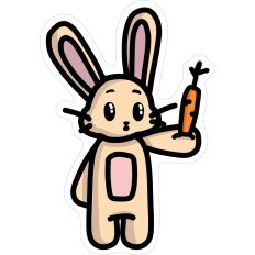 Bunny Holding a Carrot