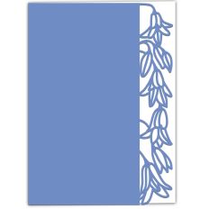 Bluebell Wild Flower Floral Lace Edged Card
