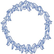 Bluebell Wildflower Wreath Frame Circle Garland