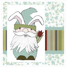 Gnome welcomes spring print and cut digital art