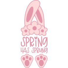 Spring Has Sprung Bunny Ears And Feet Floral Crown Split Monogram
