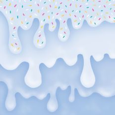 Pastel Blue Ice Cream Sprinkles Background