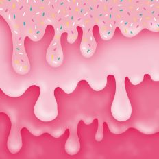 Pink Strawberry Ice Cream Sprinkles Background