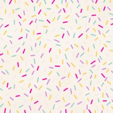 Vanilla Cream Sprinkles Hand Drawn Background Pattern