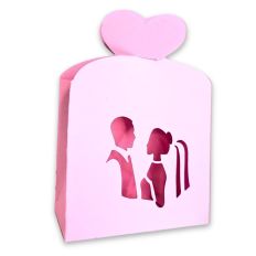 Bride and Groom Wedding Favor Box 3D SVG for Cutting Machines