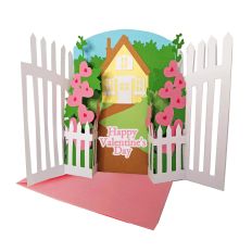 Garden Gate Pop Up 3D Card for Silhouette Cutting Machines
