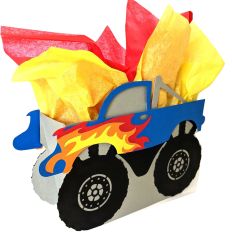 Monster Truck Gift Box, Birthday SVG File, 3D Layered Digital Project for Cutting Machines