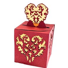 Romantic Rococo Gift Box 3D SVG Template for Cutting Machines 