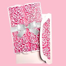 Rose Lace Card or Invitation, 3D SVG for Cutting Machines
