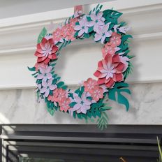 Tropical Flower Wreath 3D SVG – Lotus, Plumeria DIY Craft for Cutting Machines