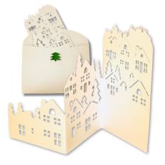 Christmas Village Accordion Card